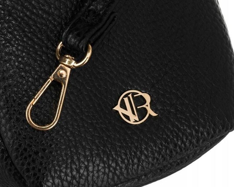 Portfel-torebka, czarny, skóra ekologiczna, Rovicky