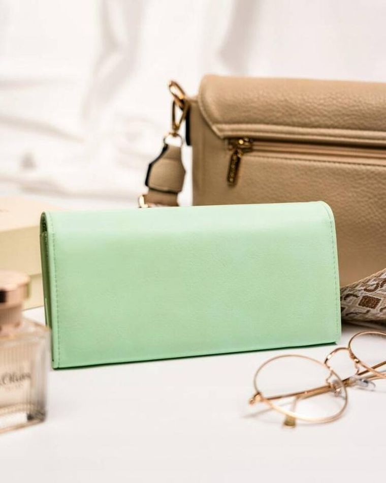 Portfel, turkusowy, skóra ekologiczna, Cavaldi