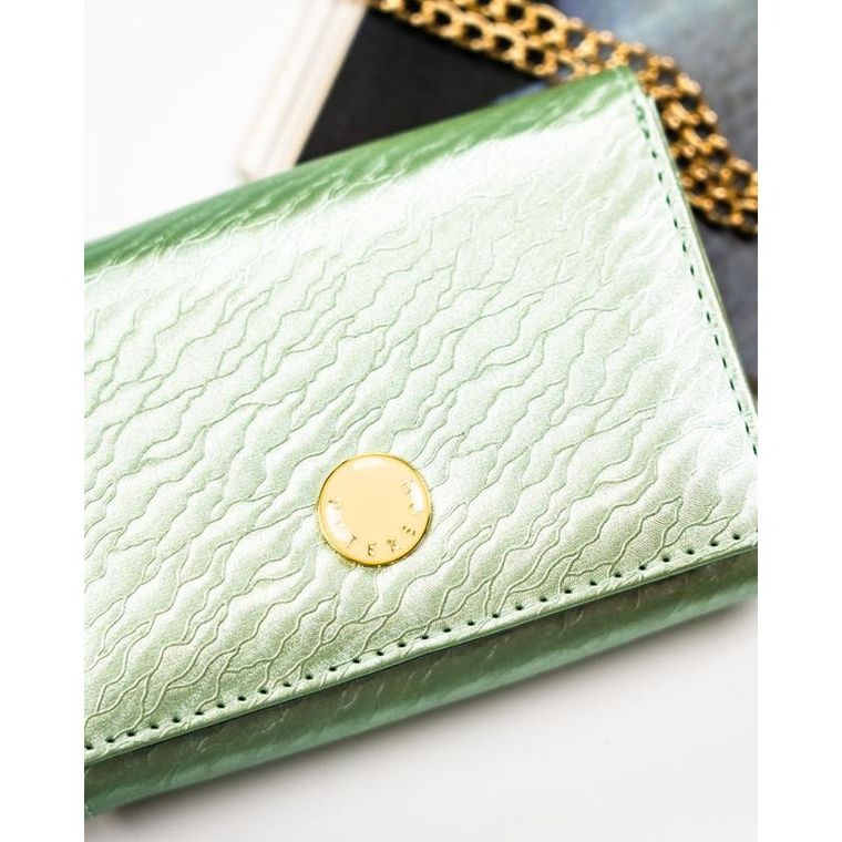 Portfel, zielony, skóra naturalna i ekologiczna, Peterson