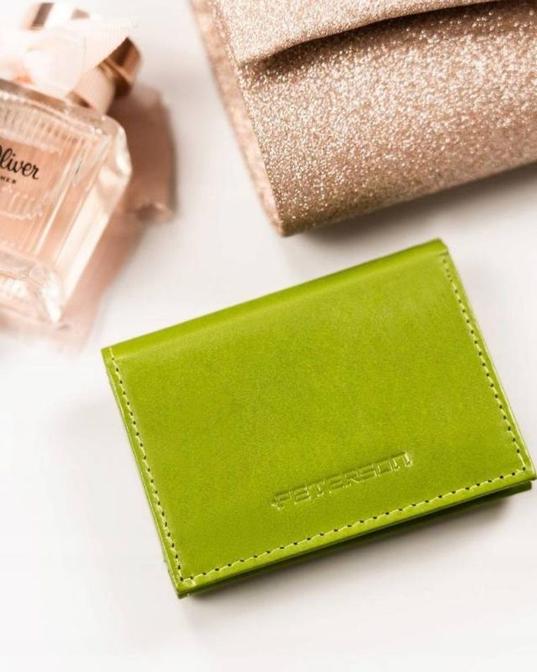Portfel, zielony, skórzany, Peterson