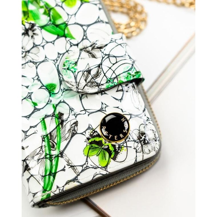 Portfel, zielony, skórzany, Peterson