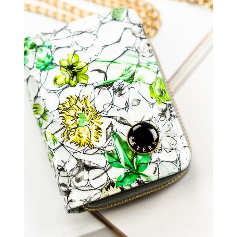 Portfel, zielony, skórzany, Peterson