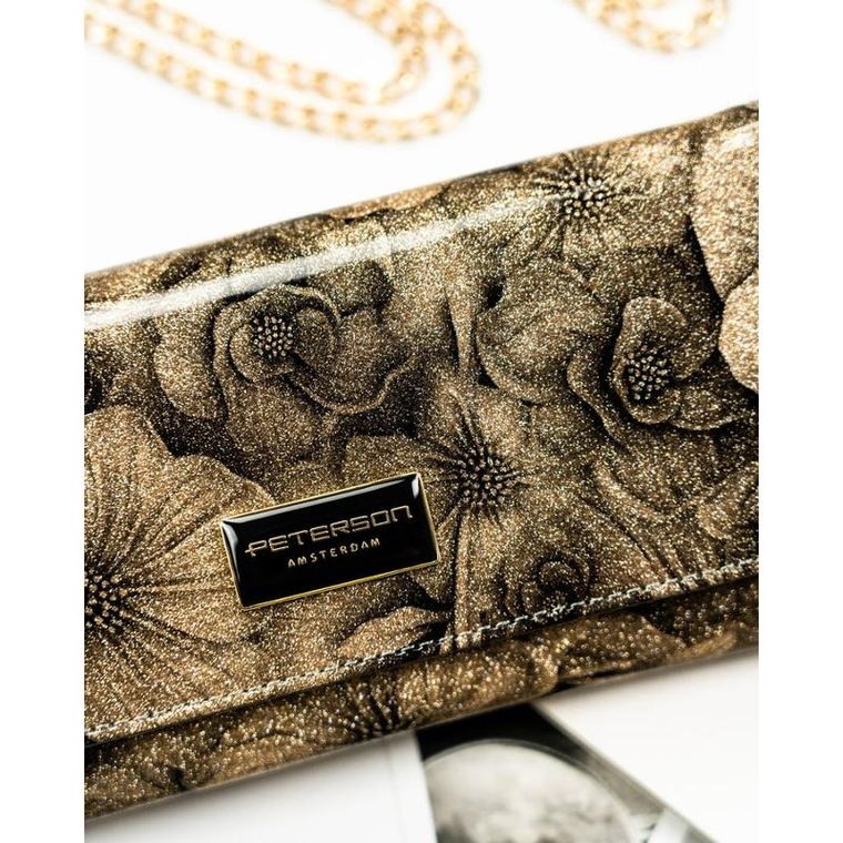 Portfel, złoty, RFID, Peterson