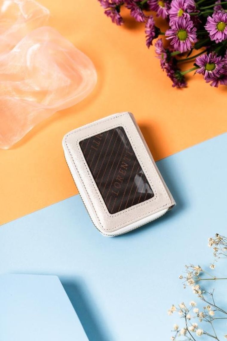 Portfel, złoty, skórzany, Lorenti