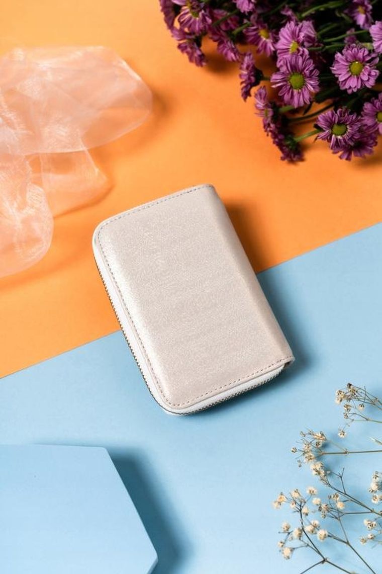 Portfel, złoty, skórzany, Lorenti