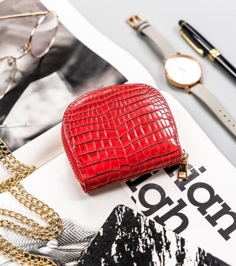 Portmonetka, czerwona, Milano Design