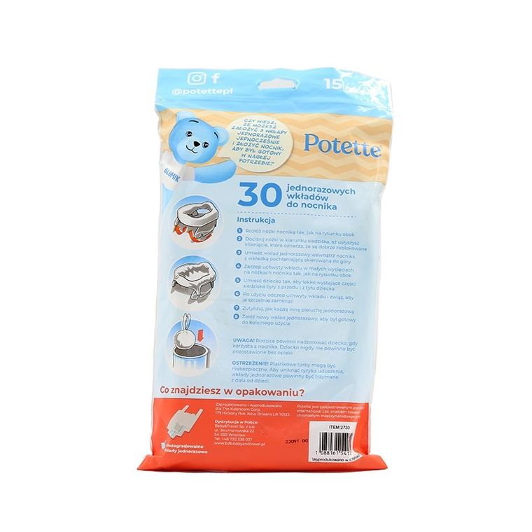 Potette Plus, wkłady do nocnika, 30 szt.