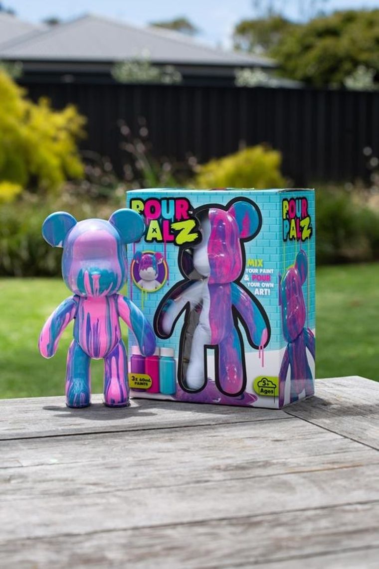 Pour Palz, miś do artystycznego malowania, jagodowa eksplozja