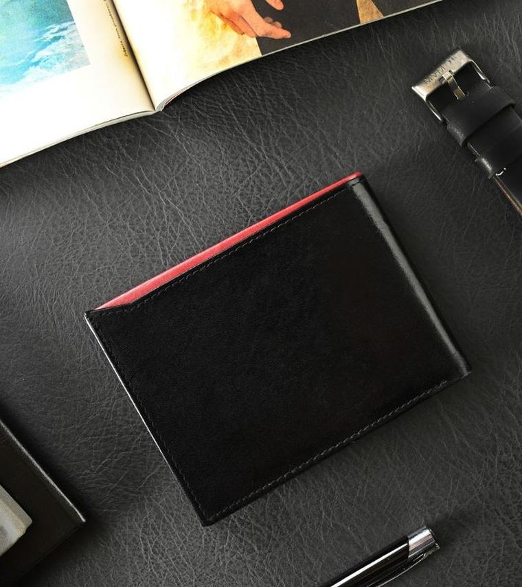 Poziomy portfel męski z bezpieczną sekcją na karty, Ronaldo