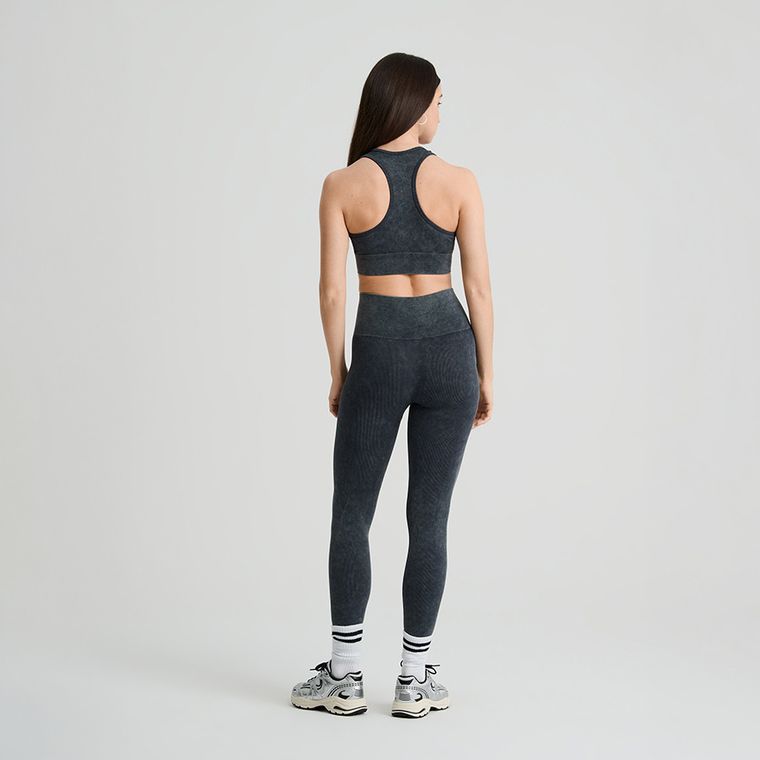 Prążkowany top z efektem sprania NOWEAR