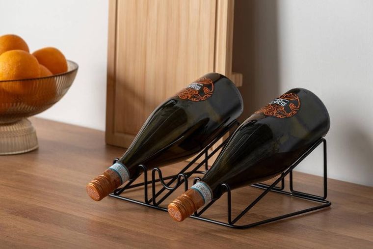 Present Time, stojak na wino wired, metalowy, 10-20-28 cm