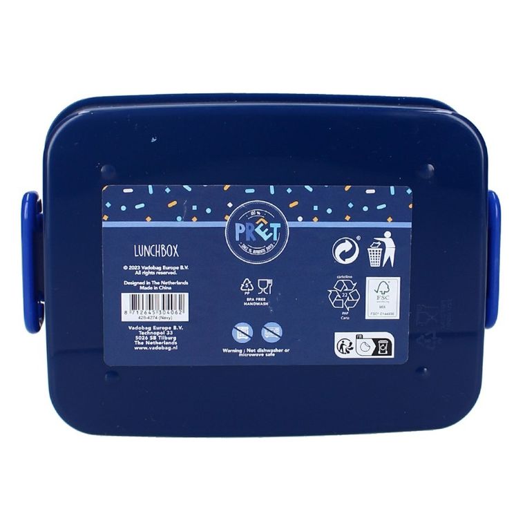 Pret, Dino, lunchbox z przegródką, navy