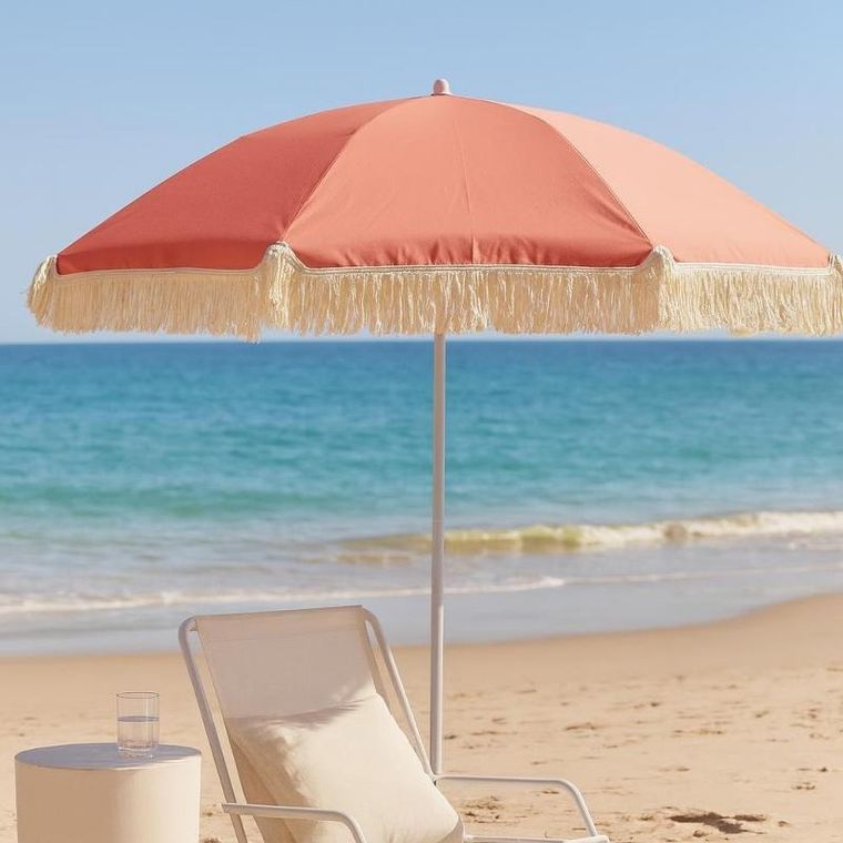 Progarden, Benor, parasol plażowy, różowy, 155 cm