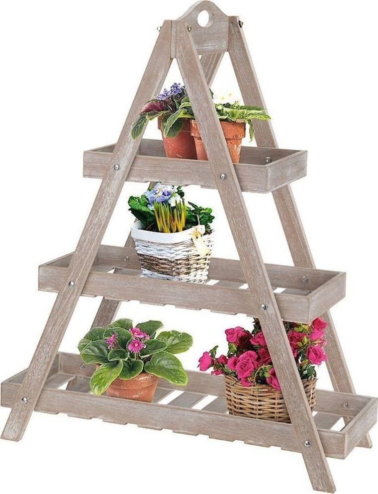 ProGarden, kwietnik drewniany składany, 3 półki