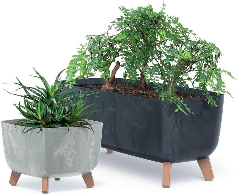 Prosperplast, Gracia, doniczka, beton, 29-29 cm