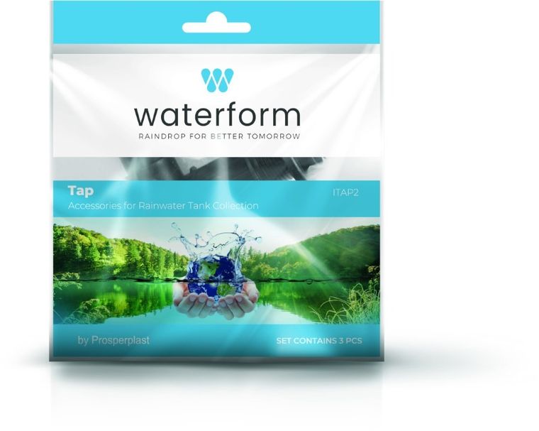 Prosperplast, kran do zbiornika na wodę, deszczówkę, czarny