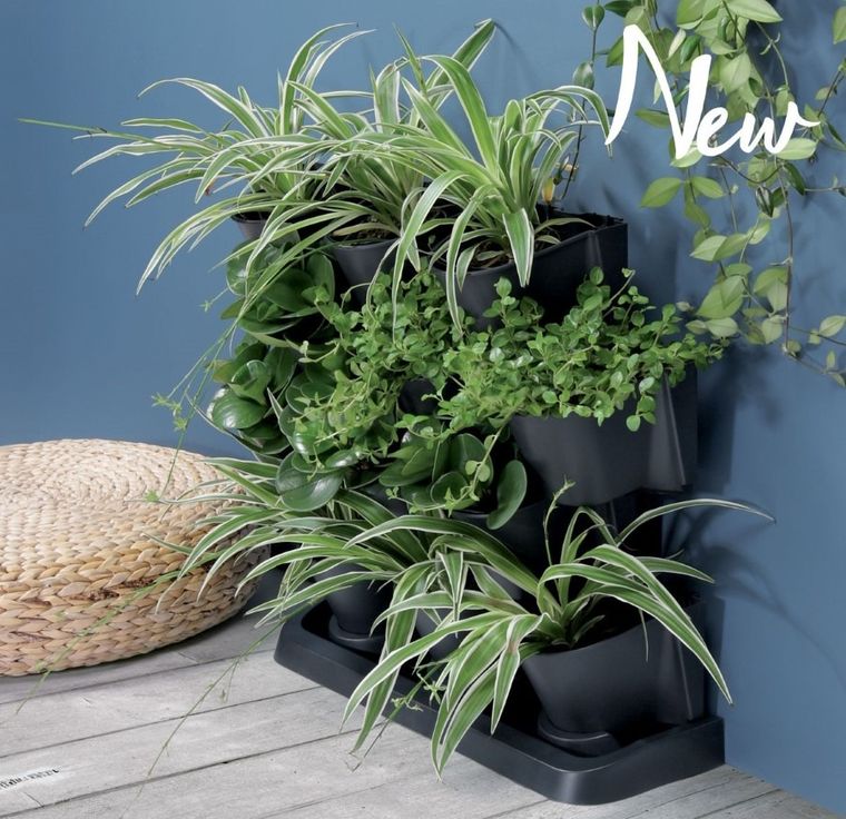 Prosperplast, kwietnik ogród wertykalny stojący, antracyt