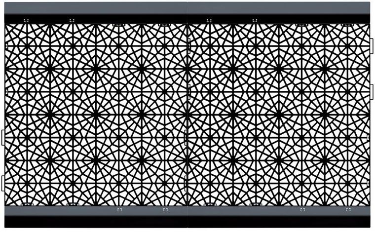 Prosperplast, Mosaic, kratka chodnikowa ażurowa, czarna, 1 szt.