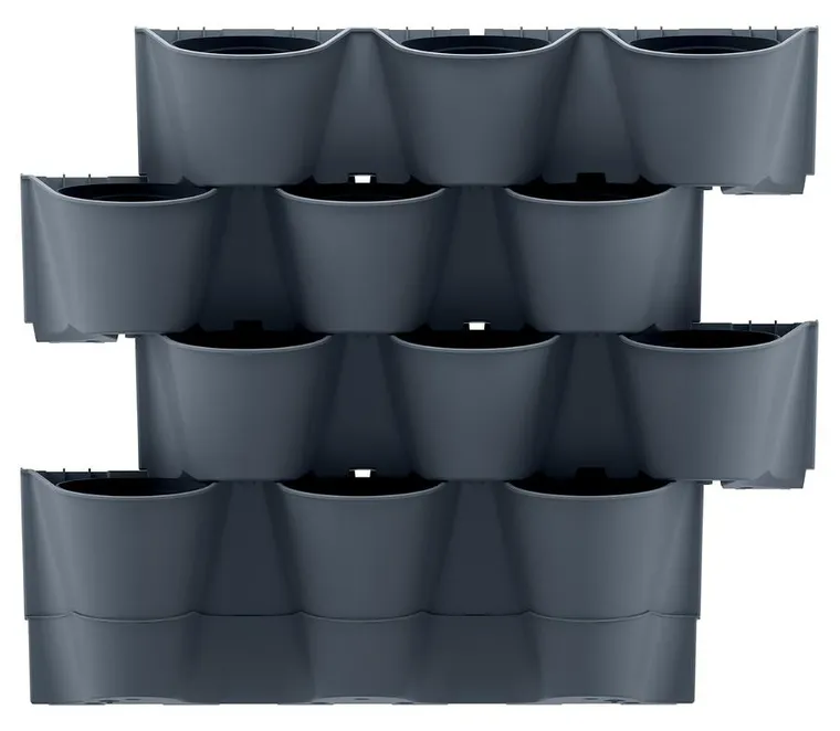 Prosperplast, ogród wertykalny, wiszący kwietnik, antracyt