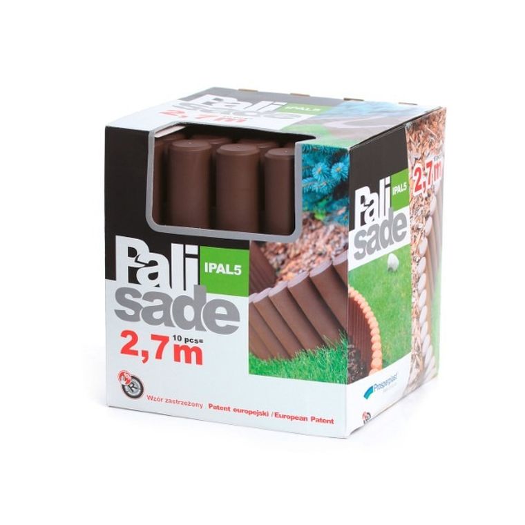 Prosperplast, palisada ogrodowa, brąz