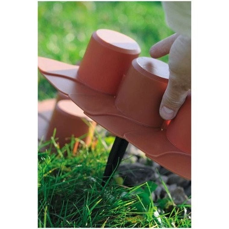 Prosperplast, palisada ogrodowa, terakota