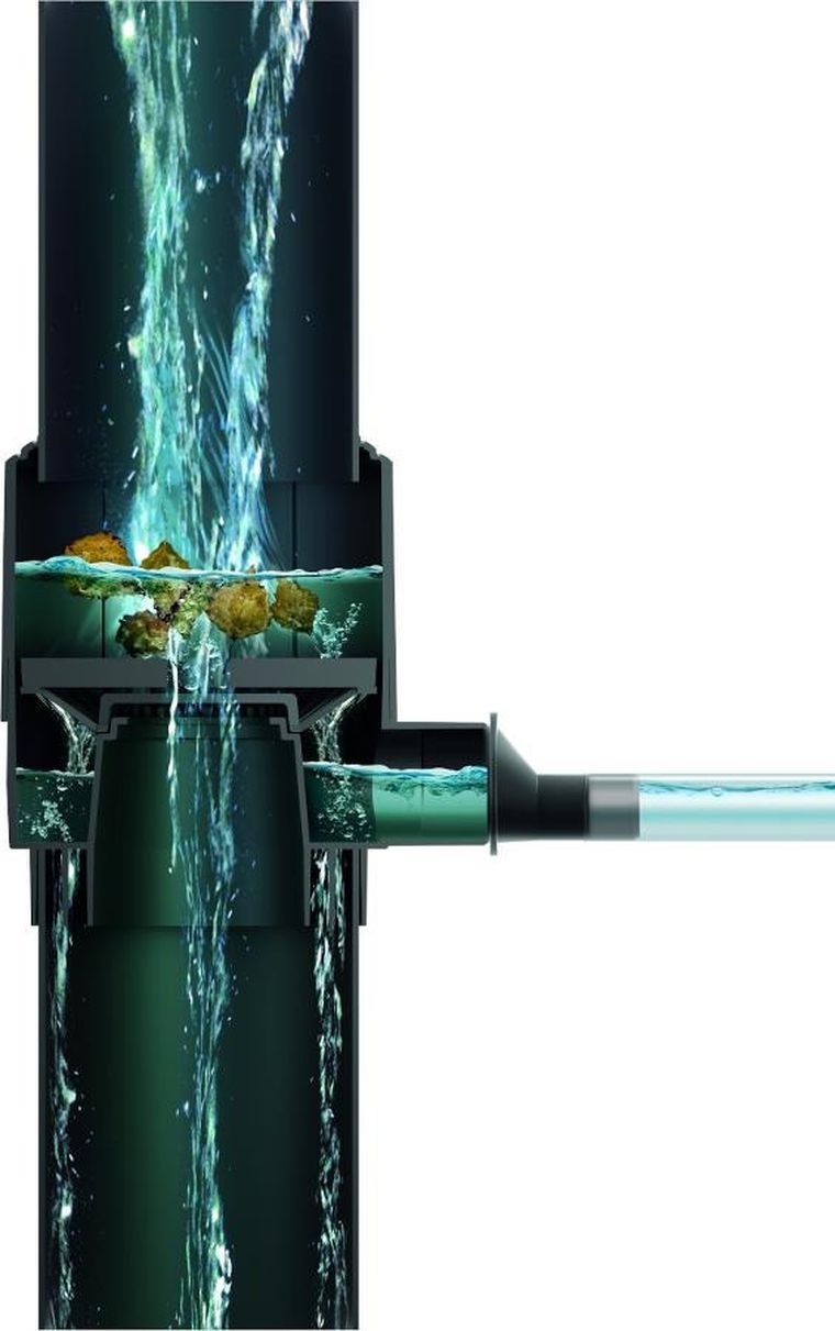 Prosperplast, rynnowy filtr do wody deszczowej, wewnętrzny