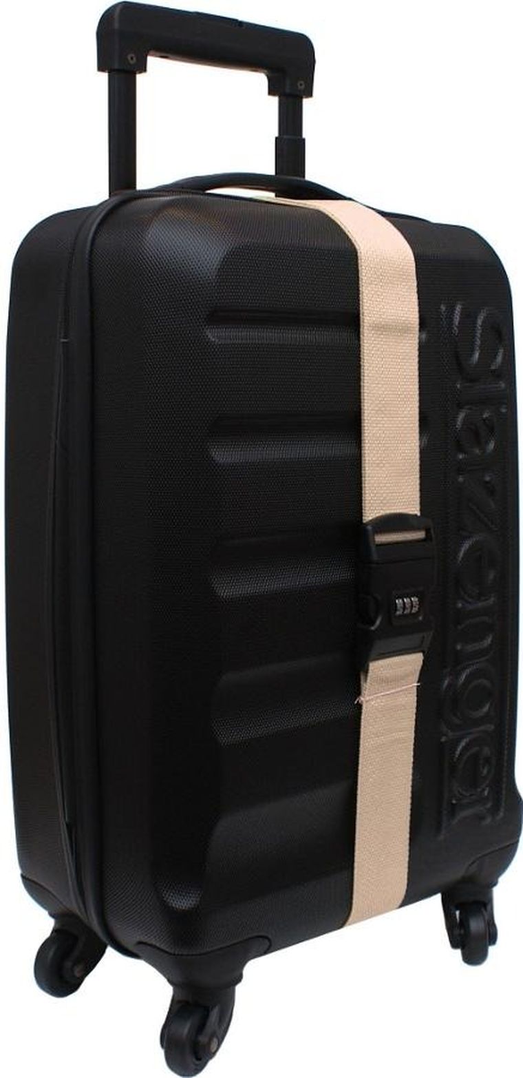 ProWorld, uniwersalny pas zabezpieczający do walizki, beżowy, 5-180 cm