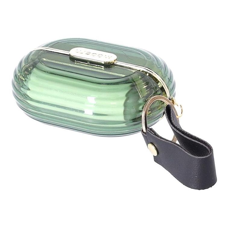 Przenośna mini szczotka do usuwania zmechaceń, zielona