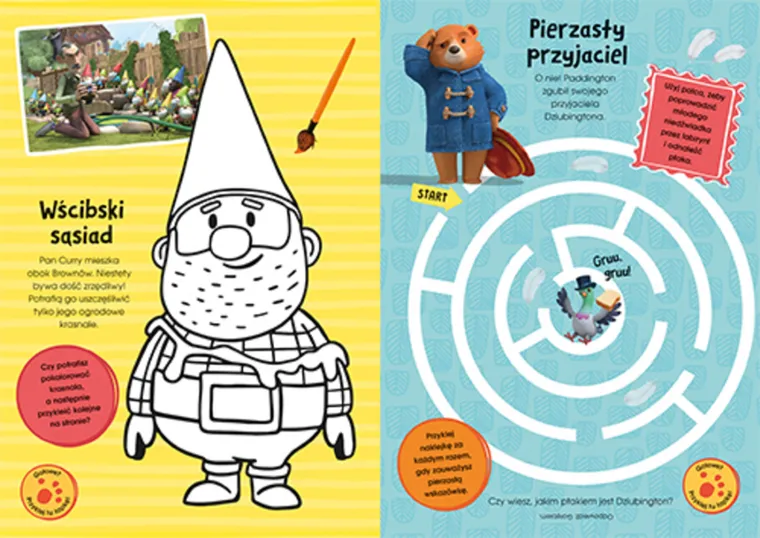 Przygody misia Paddingtona. Moje pierwsze zadania do wyklejania