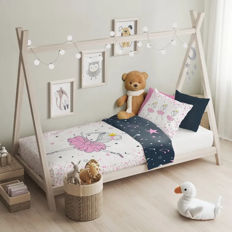 Przytulaki, Balerina, 2-częściowy komplet pościeli bawełnianej, 100-135 cm