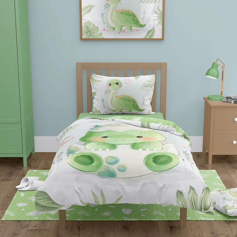 Przytulaki, Dino, 2-częściowy komplet pościeli, 100-135 cm