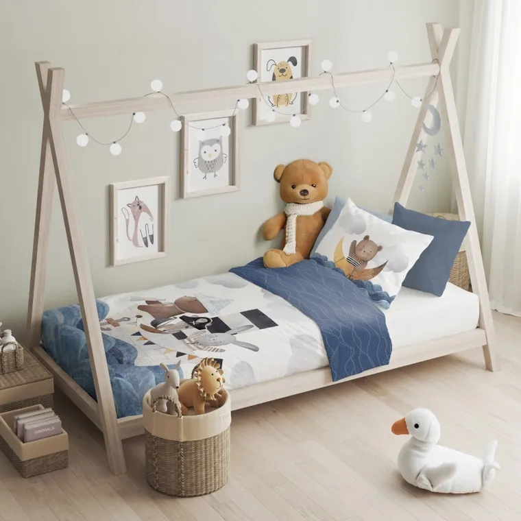 Przytulaki, Łódka, 2-częściowy komplet pościeli bawełnianej, świecący w ciemności, 100-135 cm