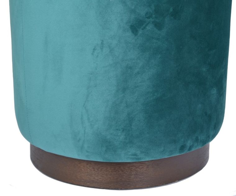 Puf szmaragdowy, welurowy, 35-35-42 cm