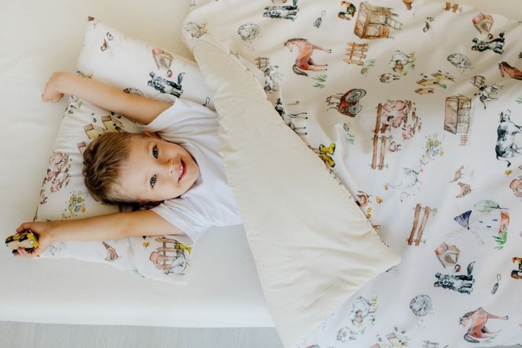 Pulp, Farma, 2-częściowy komplet pościeli bawełnianej z wypełnieniem, 100-135 cm