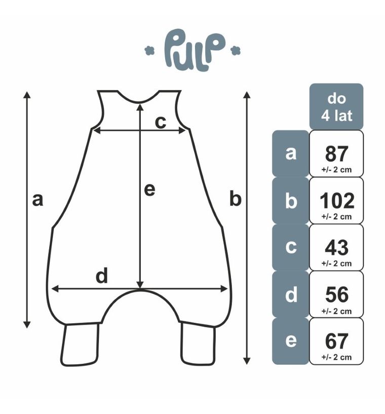 Pulp, Misie, śpiworek muślinowy ze skarpetkami, TOG 1.75, 2-4l