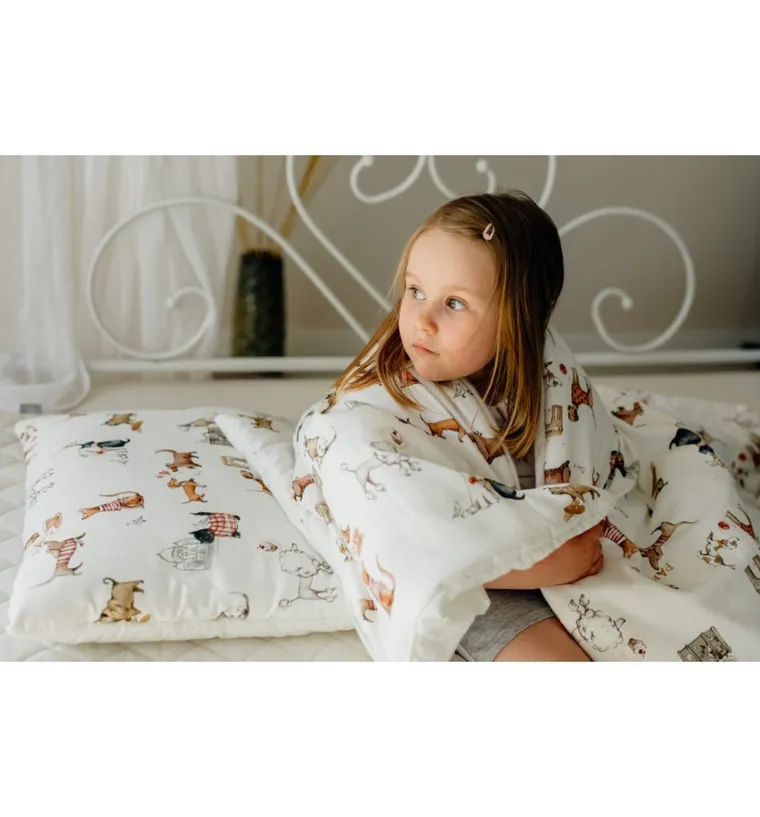 Pulp, Paryskie Pieski, pościel z bawełny satynowej, 100-135 cm