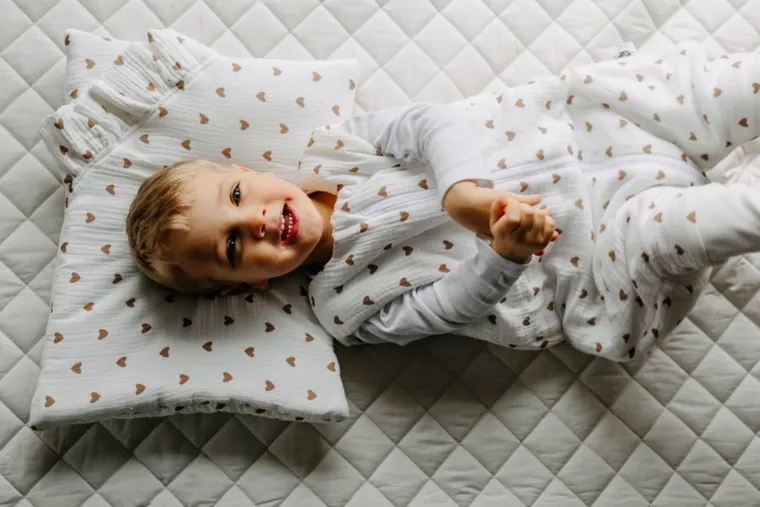 Pulp, Serduszka, kocyk muślinowy z falbankami, 90-100 cm