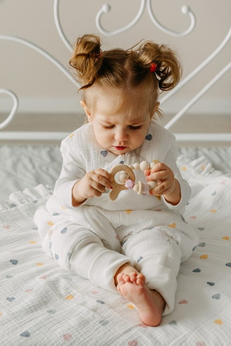 Pulp, Serduszka kolorowe, kocyk muślinowy z falbankami, 90-100 cm