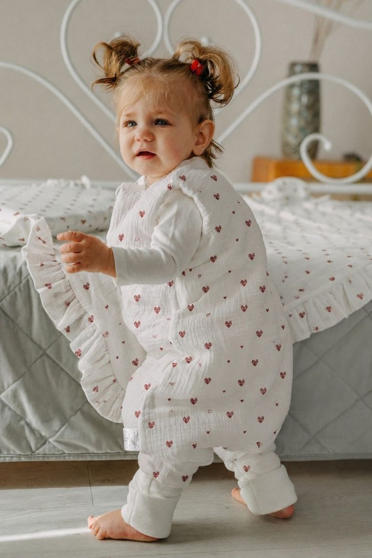 Pulp, Serduszka, śpiworek muślinowy z nogawkami, całoroczny, TOG  1.5, 1-2.5 l