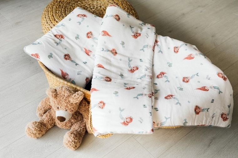 Pulp, Syrenki, 2-częściowy komplet pościeli muślinowej, 80-100 cm