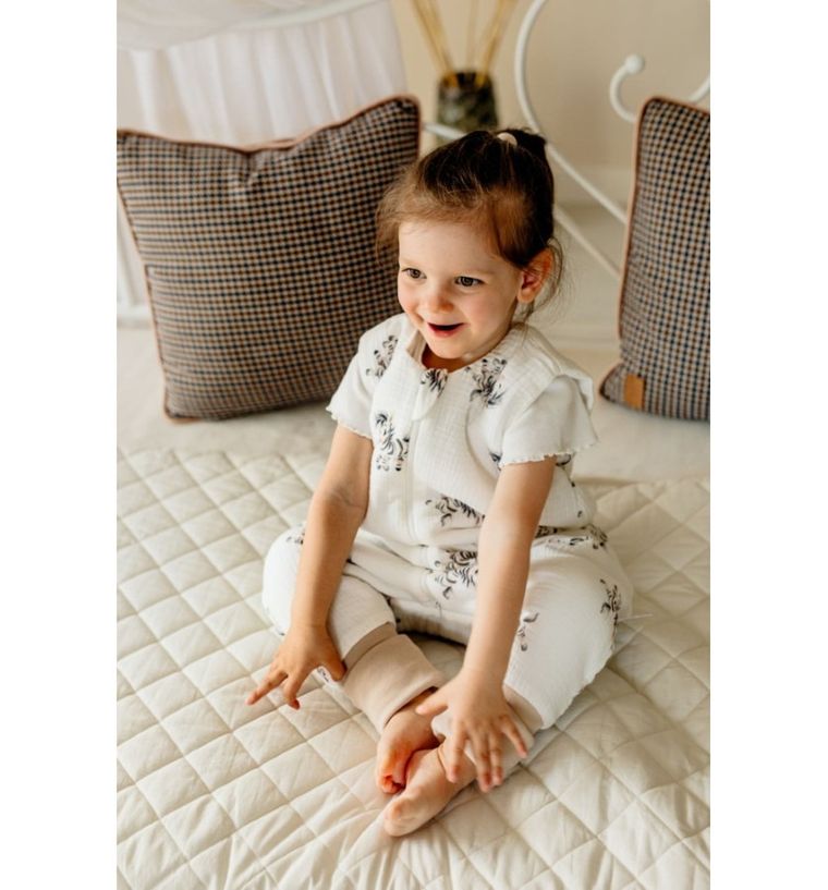 Pulp, Wesoła Zebra, śpiworek ze skarpetkami, muślin, TOG 0.5, 1-2.5 l.