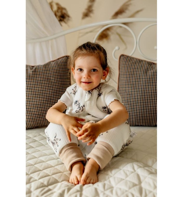 Pulp, Wesoła Zebra, śpiworek ze skarpetkami, muślin, TOG 0.5, 2-4 l.