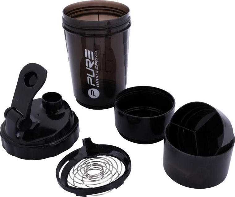 Pure 2 Improve, bidon fitness, shaker, black, 500 ml