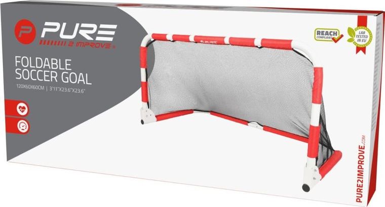 Pure 2 Improve, bramka do piłki nożnej, składana, 120-60-60 cm