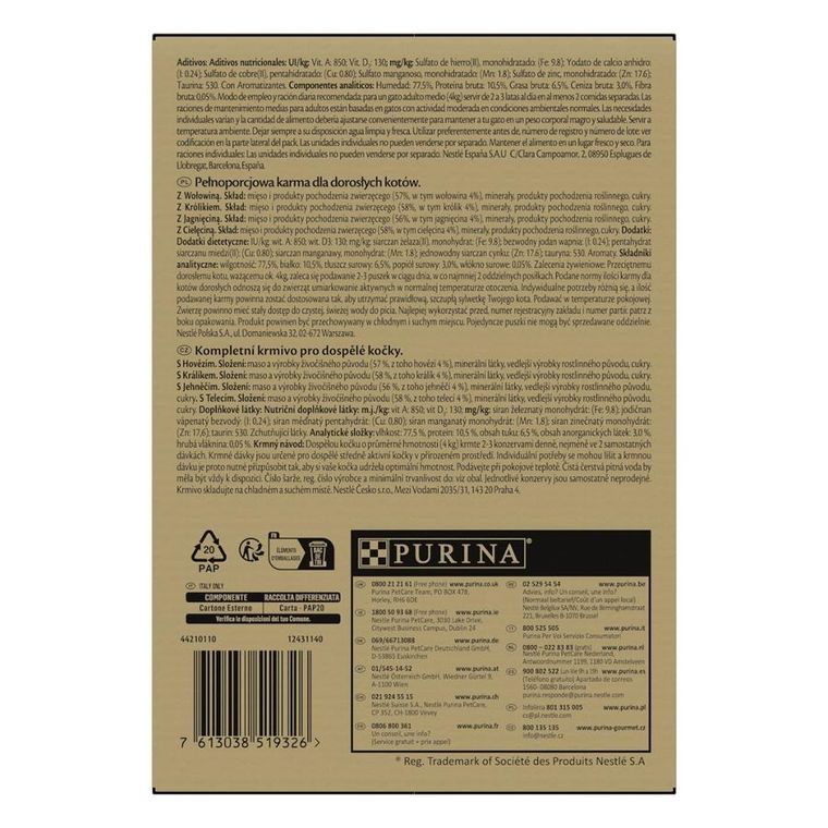 Purina Nestle, Gourmet Gold, mokra karma dla kota, mus, 96-85 g