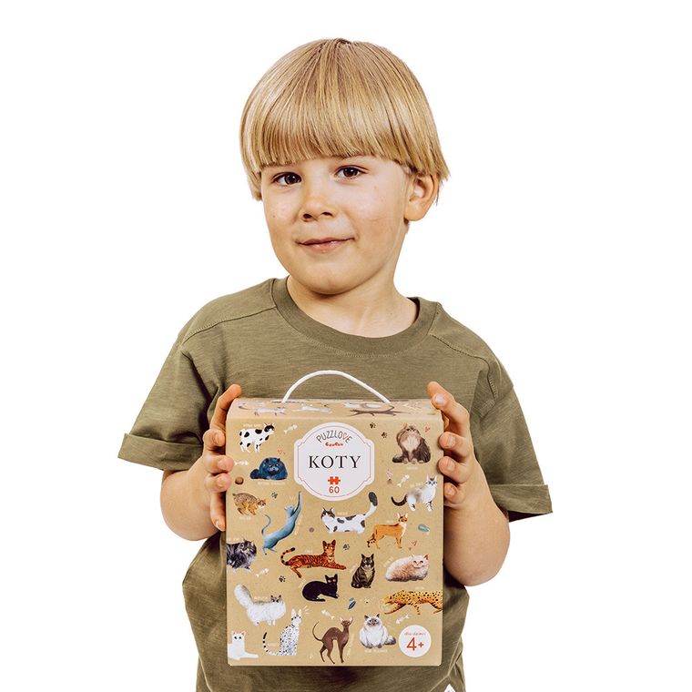 Puzzlove, CzuCzu, Koty, puzzle, 60 elementów