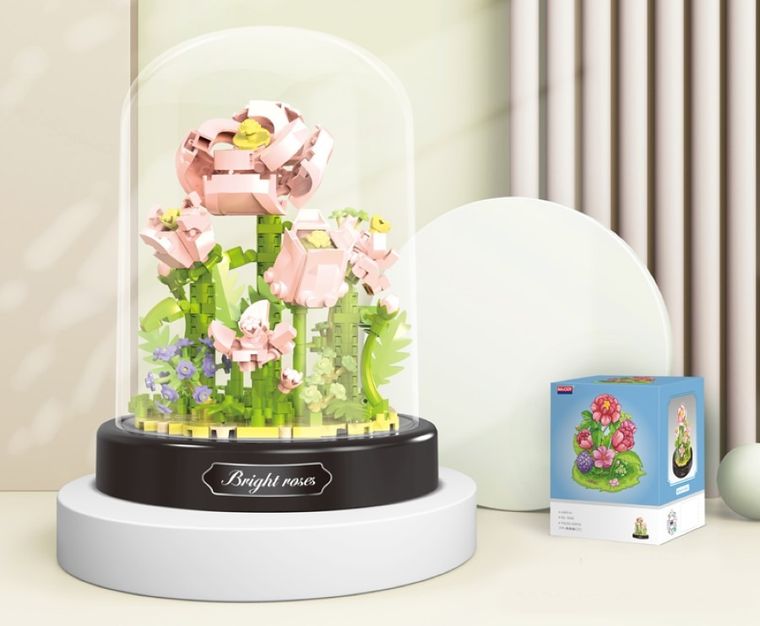 QBI, Jasne róże, klocki konstrukcyjne, 365 elementów