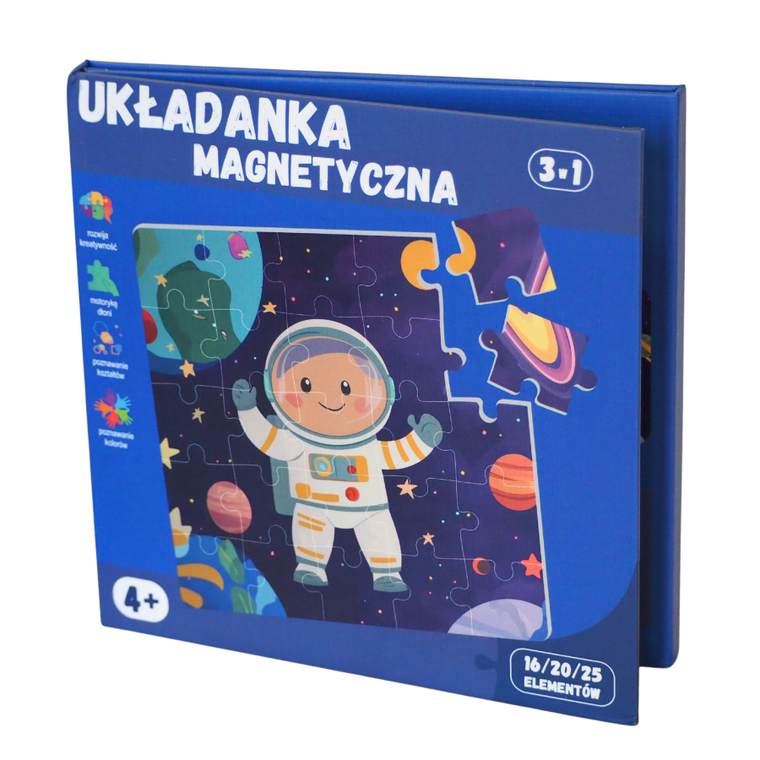 QBI, Kosmos, puzzle magnetyczne, 16+20+25 elementów