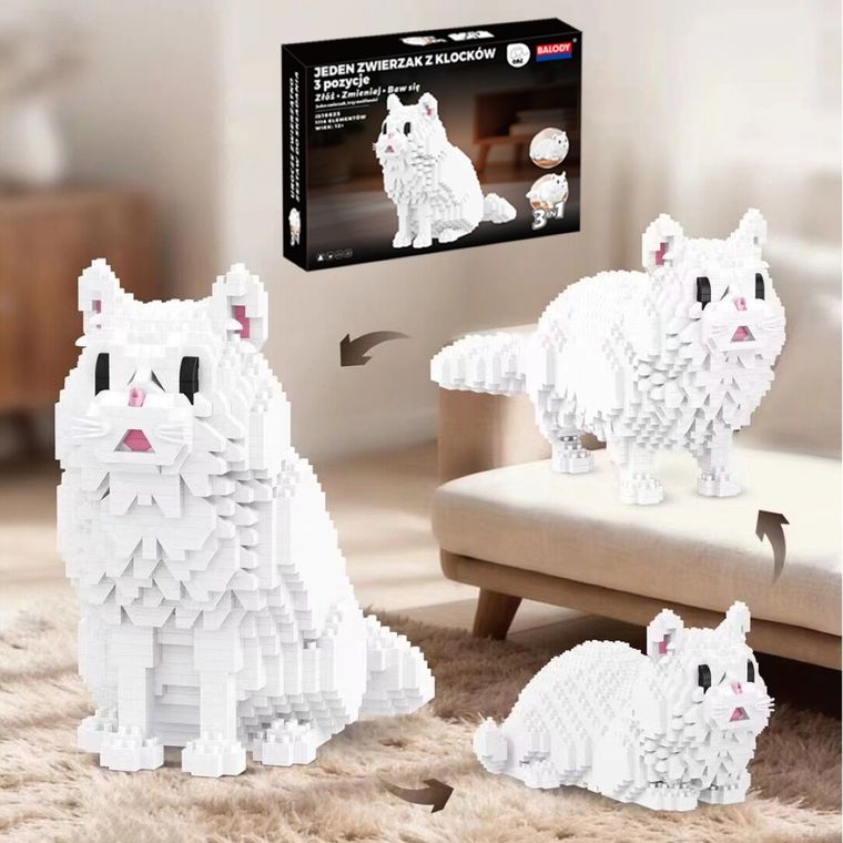 QBI, Kot 3w1, klocki konstrukcyjne, 1116 elementów