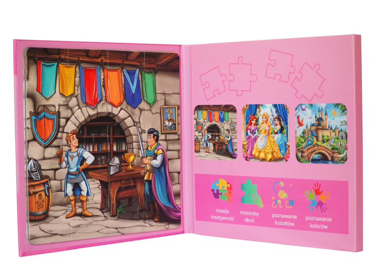 QBI, Królestwo księżniczki, puzzle magnetyczne, 16+20+25 elementów